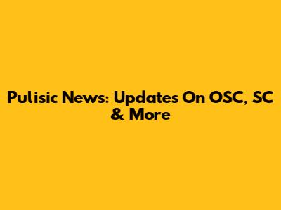 Pulisic News: Updates On OSC, SC & More