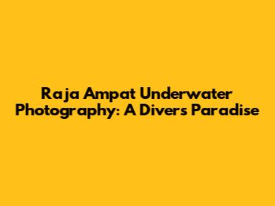 Raja Ampat Underwater Photography: A Diver's Paradise