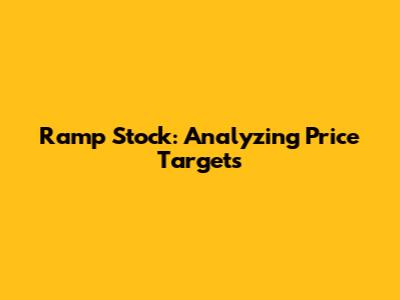 Ramp Stock: Analyzing Price Targets