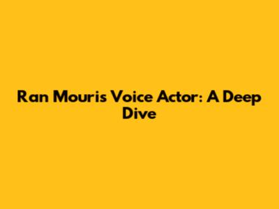 Ran Mouri's Voice Actor: A Deep Dive
