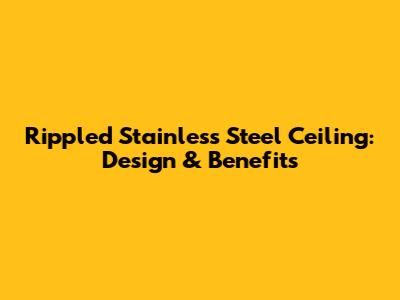 Rippled Stainless Steel Ceiling: Design & Benefits