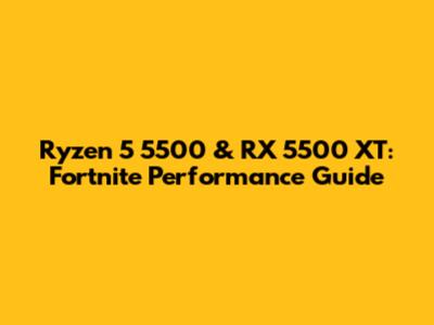 Ryzen 5 5500 & RX 5500 XT: Fortnite Performance Guide
