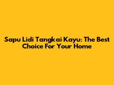 Sapu Lidi Tangkai Kayu: The Best Choice For Your Home
