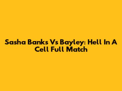 Sasha Banks Vs Bayley: Hell In A Cell Full Match