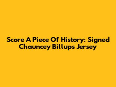 Score A Piece Of History: Signed Chauncey Billups Jersey