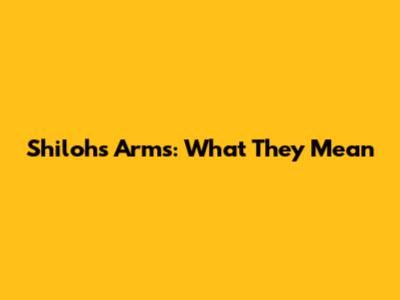Shiloh's Arms: What They Mean