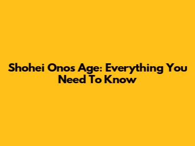 Shohei Ono's Age: Everything You Need To Know