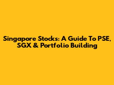 Singapore Stocks: A Guide To PSE, SGX & Portfolio Building
