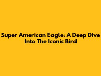 Super American Eagle: A Deep Dive Into The Iconic Bird