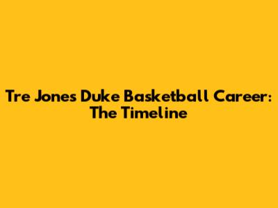 Tre Jones' Duke Basketball Career: The Timeline