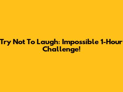 Try Not To Laugh: Impossible 1-Hour Challenge!