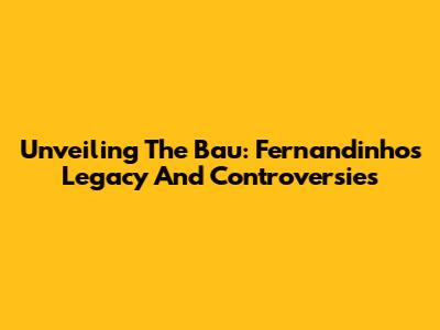Unveiling The Bau: Fernandinho's Legacy And Controversies