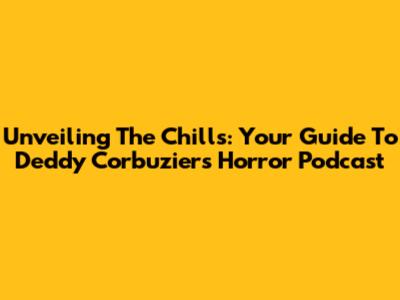 Unveiling The Chills: Your Guide To Deddy Corbuzier's Horror Podcast