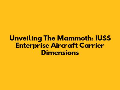 Unveiling The Mammoth: IUSS Enterprise Aircraft Carrier Dimensions