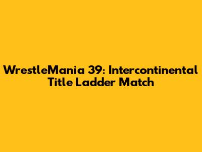 WrestleMania 39: Intercontinental Title Ladder Match