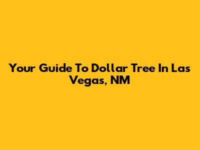 Your Guide To Dollar Tree In Las Vegas, NM